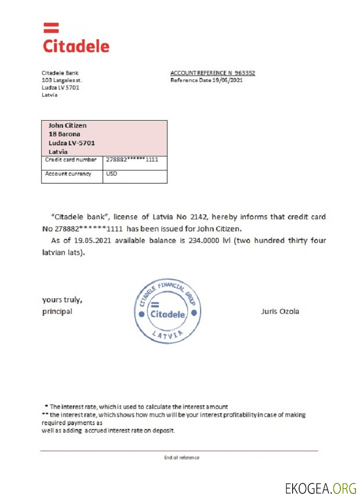 Lettonie , Citadele bank , reference